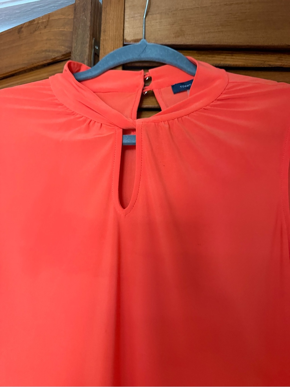Tommy Hilfiger Coral Keyhole Neck Blouse